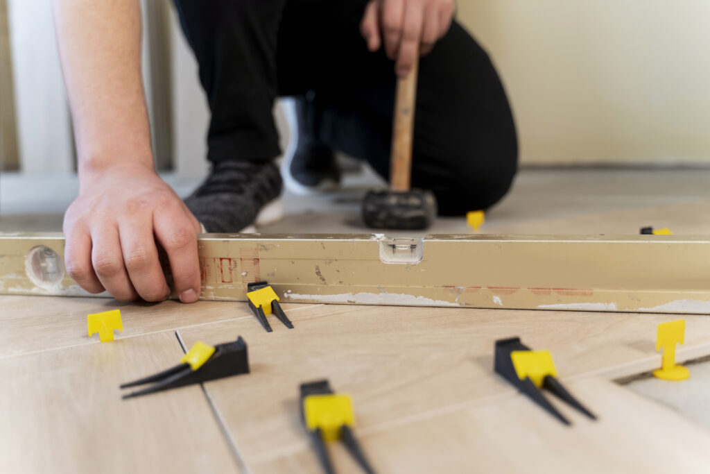 low-angle-contractor-tiling-floor